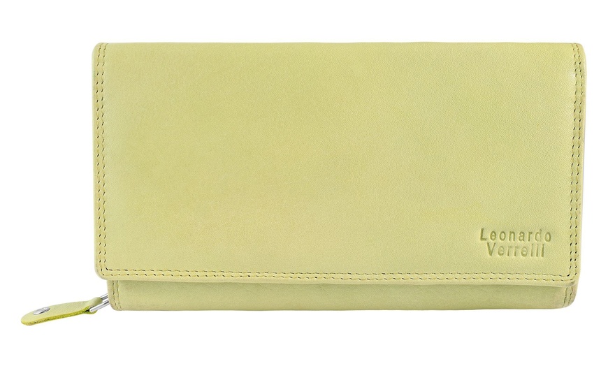 Image 34: Cartera de piel genuina para mujer Leonardo Verrelli
