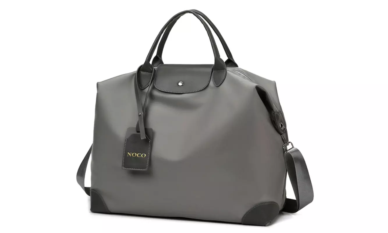 Water-resistant Large Tote Bag with Zip Closure and Trolley Sleeve