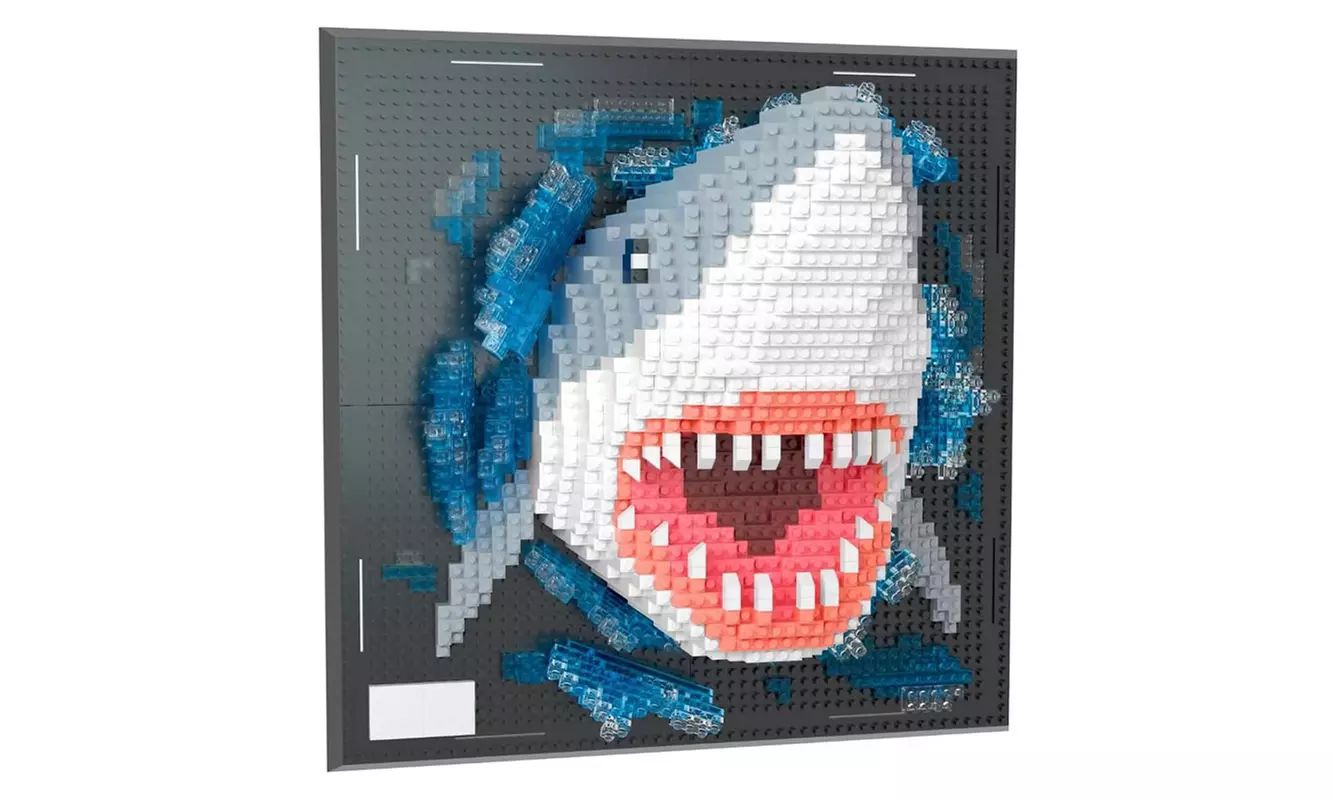 Dreidimensionaler Baustein-Wandbausatz mit Tiermotiv