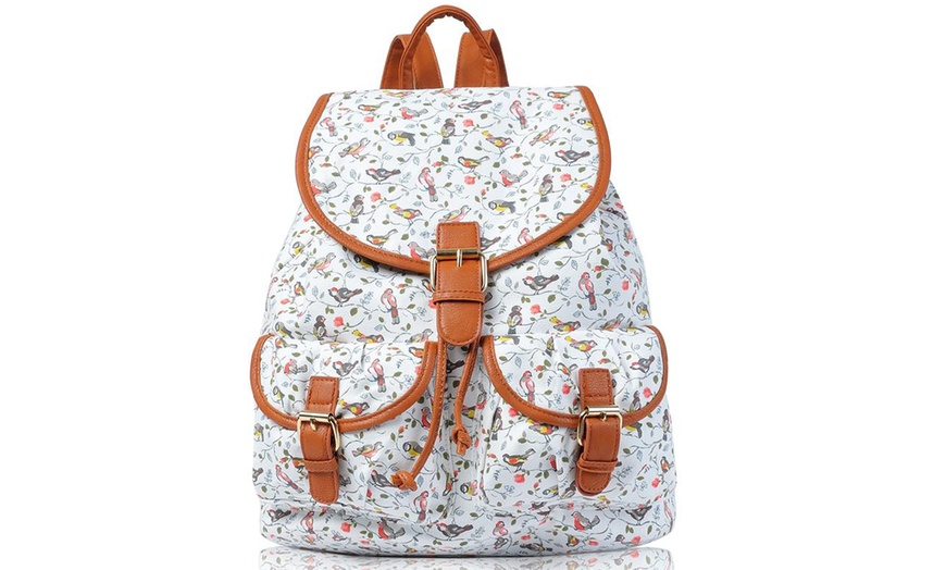 Image 26: Retro Canvas Backpack