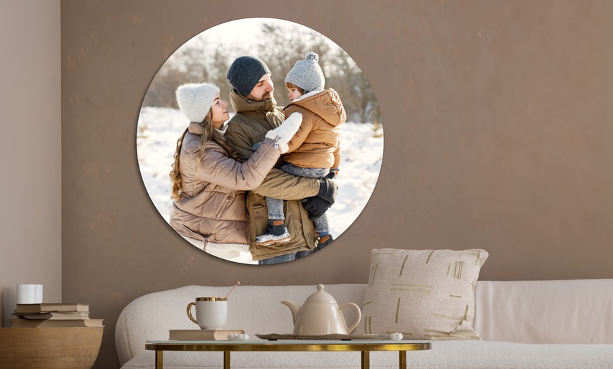 Image 1: Jouw foto op een wandcirkel