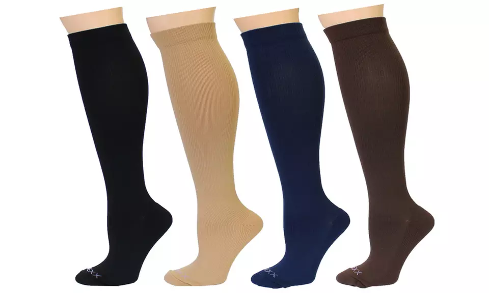 REXX Support and Recovery Women's Compression Socks (4-Pack) - Second Medium