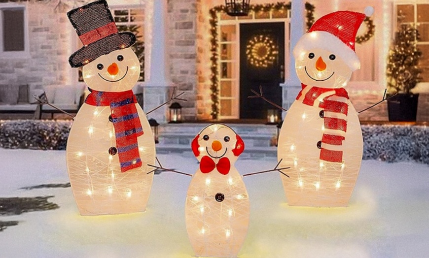 Image 1: LED Illuminated Snowman Christmas Decoration
