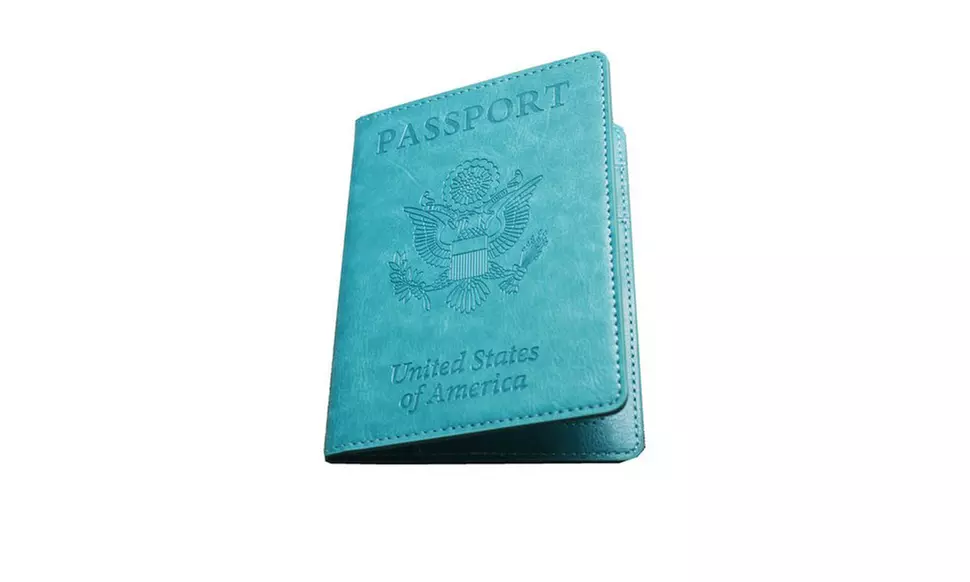RFID Travel Wallet with Card Slot Faux Leather Passport Case Vaccine Card Holder