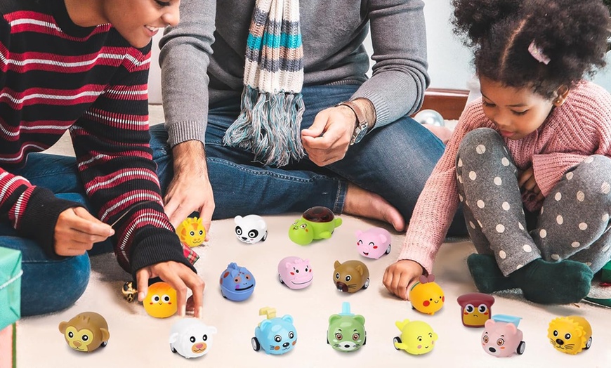 Image 2: Christmas Pull-back Car Toys Advent Calendar 