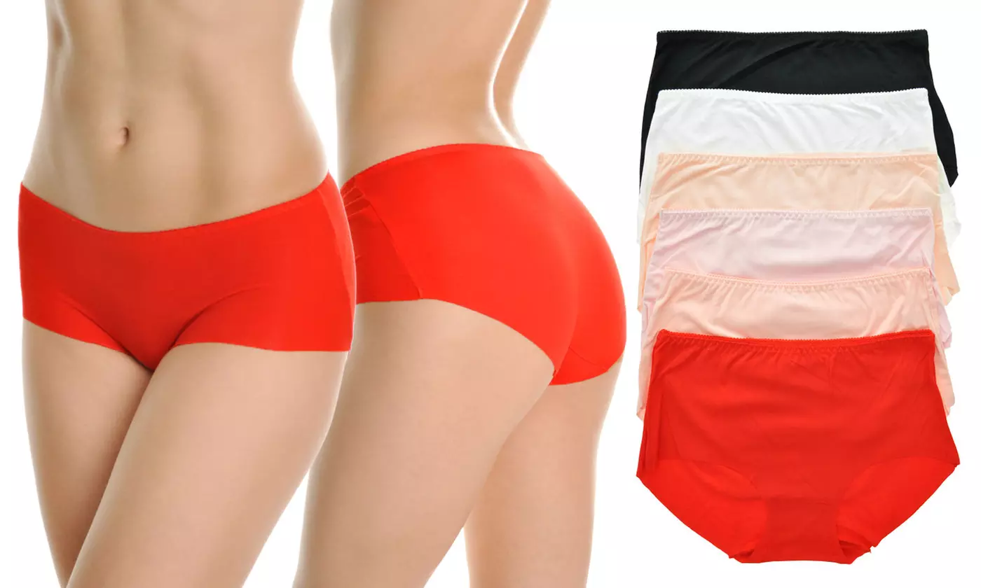 Angelina Cotton Mid-Rise Panties (6-Pack). Plus Sizes Available. - Second Medium