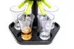 6 Shot Liquor Dispenser/Holder Set with 6 Shot Acrylic Glasses - Second Medium