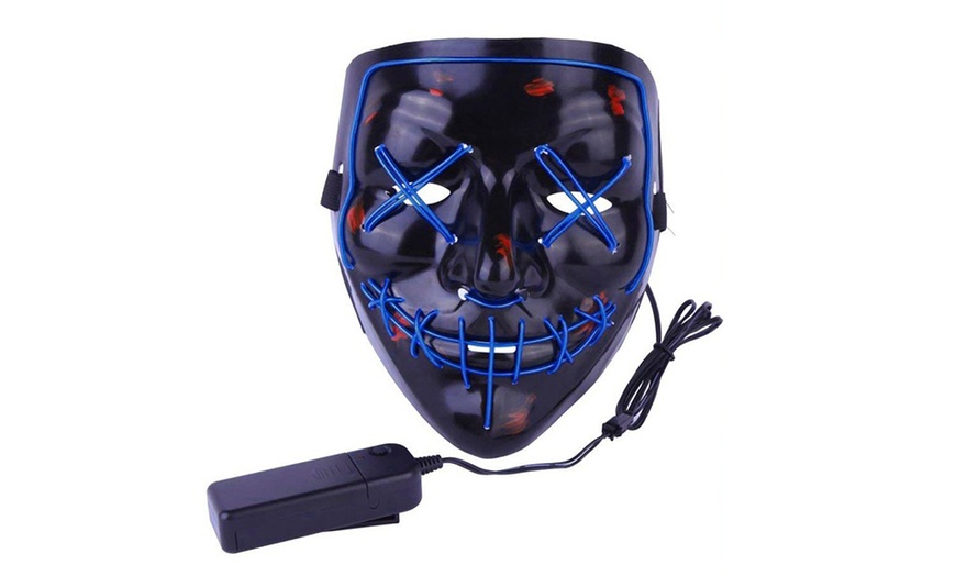 Image 30: Halloween LED Purge Mask Light Up Funny Masks
