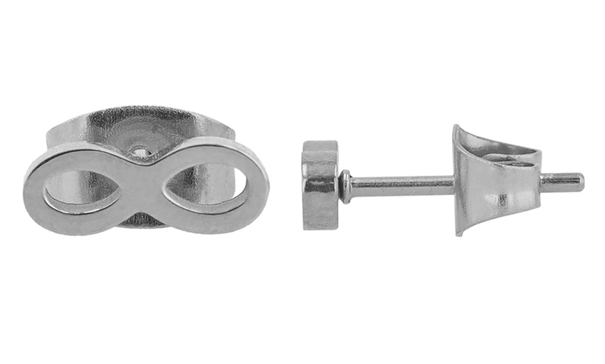 Image 3: Akzent Edelstahl-Ohrstecker für Damen