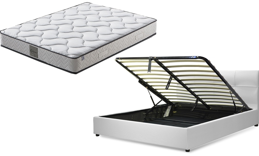 Image 8: Lit coffre Venise Simili cuir, matelas ''Cosmos'' en option