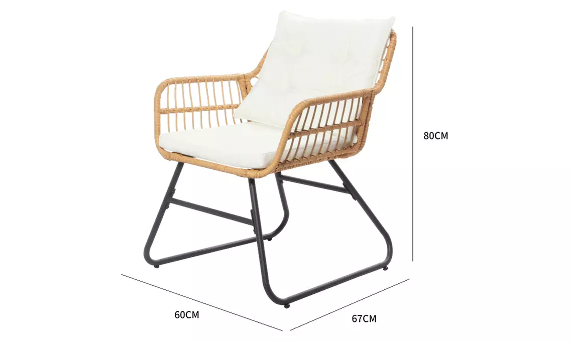 Salon de jardin Paita avec canapé, fauteuils et table basse par Kocoon