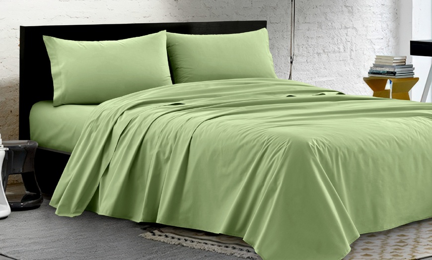 Image 18: Completo letto matrimoniale in 100% cotone percalle