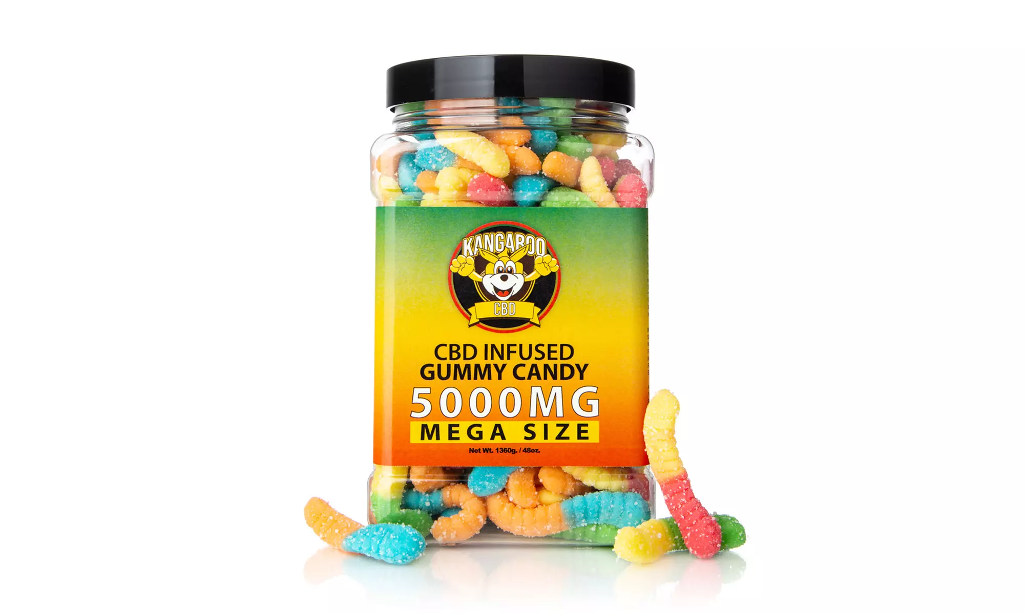 Extra Strength MEGA Size 5000MG Potent CBD Gummies from Kangaroo - 48oz