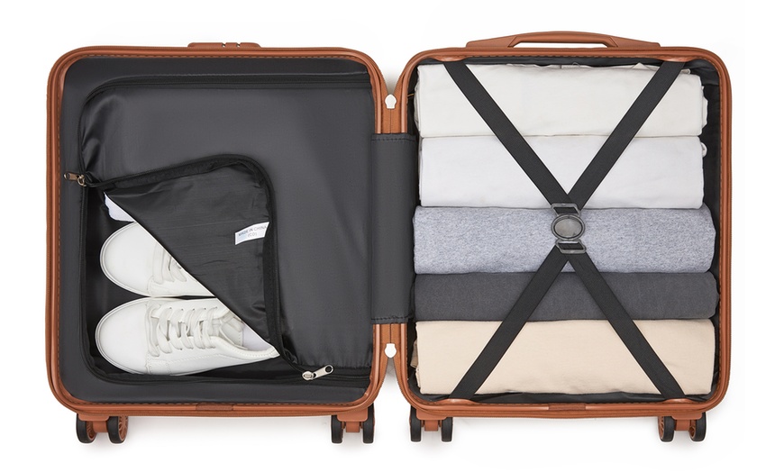 Image 13: Valise cabine en ABS, 45 x 36 x 20 cm, capacité d'environ 28 L