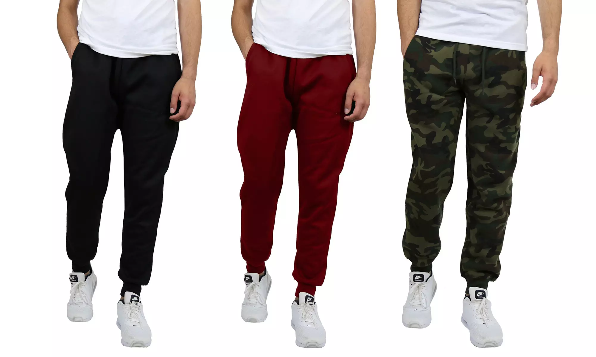 3-Pack Men's Fleece-Lined Classic Jogger Sweatpants (Sizes, S-2XL)