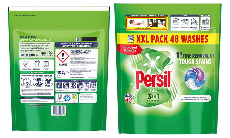 Image 3: Three Packs of Persil XXL 3-in-1 Washing Capsules - 48 Washes