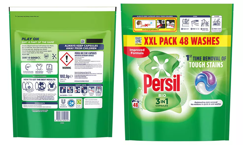 Three Packs of Persil XXL 3-in-1 Washing Capsules - 48 Washes