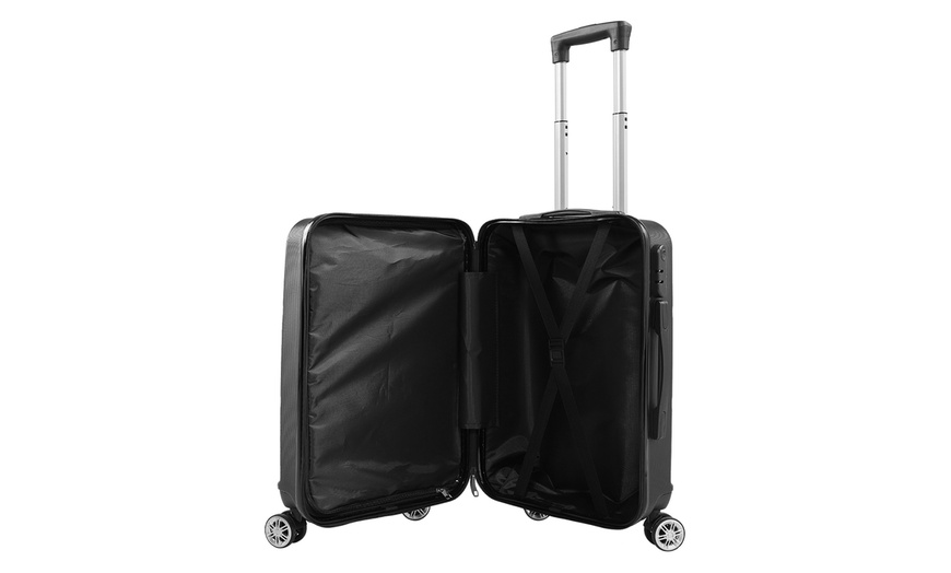 Image 7: 3 Piece ABS Suitcase Set with Combination Lock