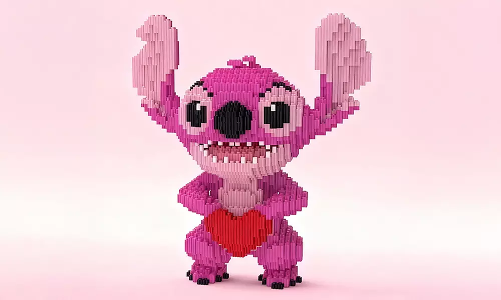 Set di blocchi da costruzione con modello Stitch