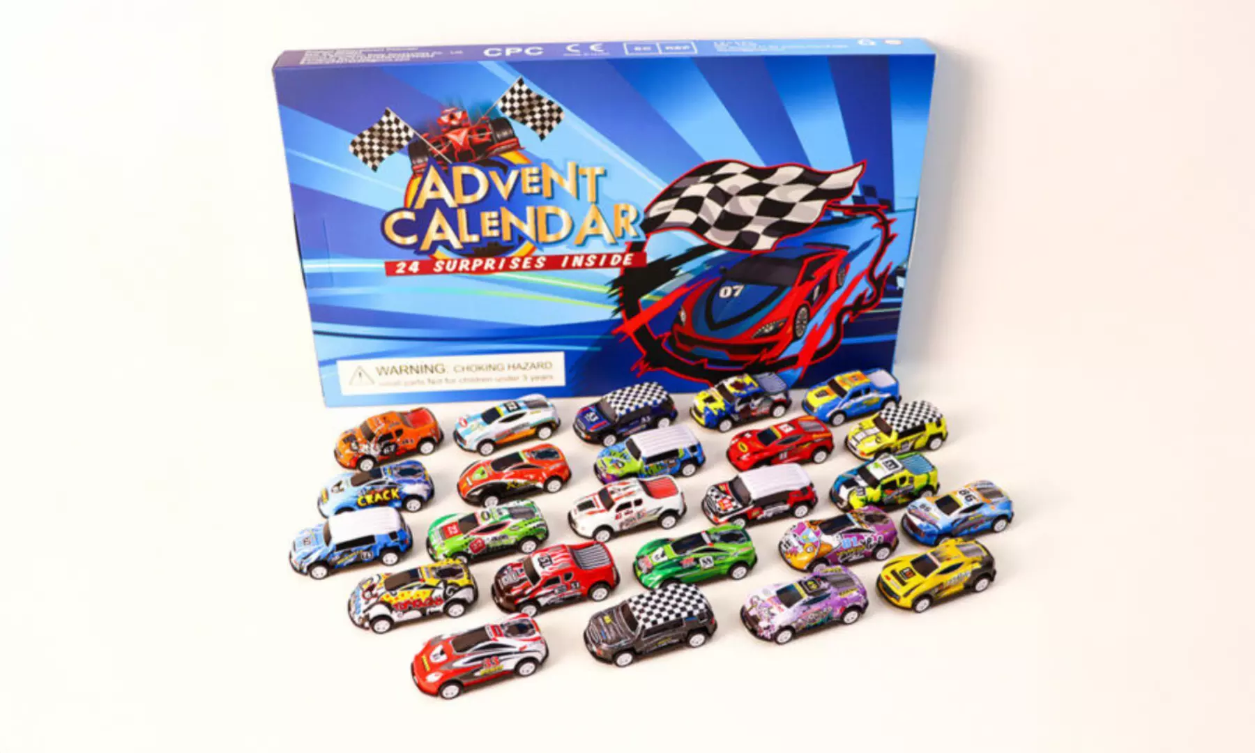 24-Day Race Car Advent Calendar, Limited Edition Racing Cars