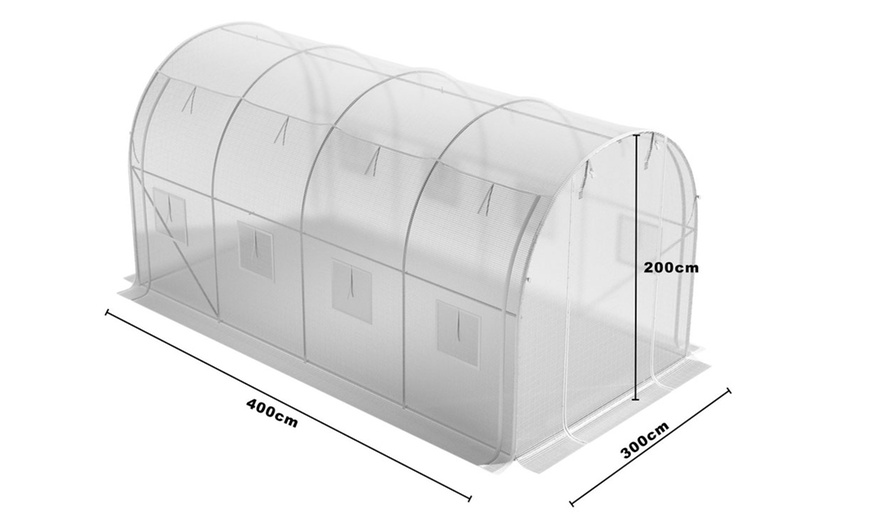 Image 14: Outdoor Walk-in Tunnel Steel Greenhouse with PE Cover