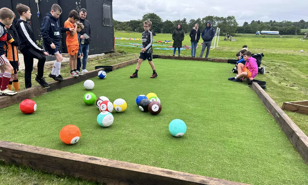 Have Fun with 1 Hour Footgolf & Footpool For 2, 3 or 4 People
