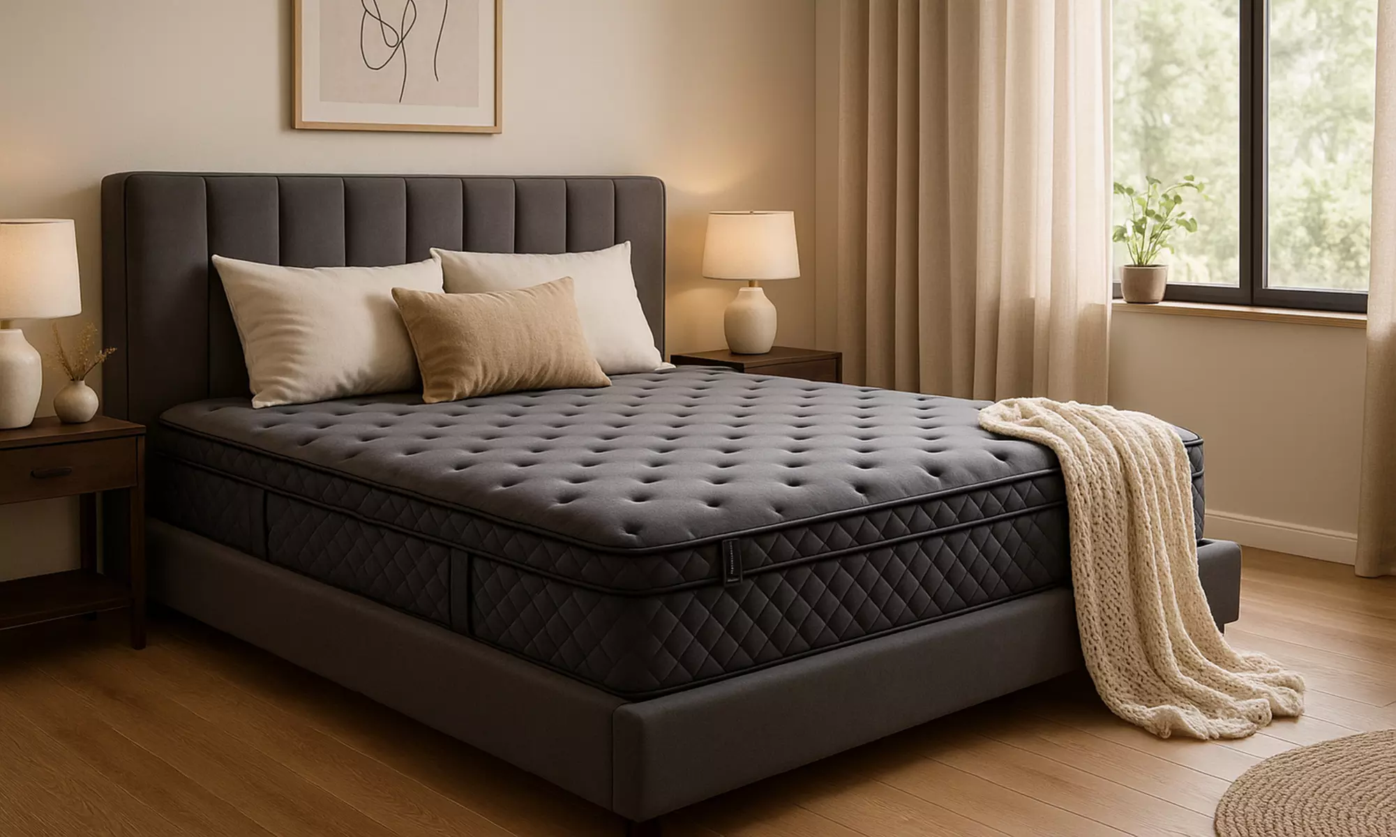 Matelas Luxury 30 cm, mémoire de forme, ressorts ensachés, latex