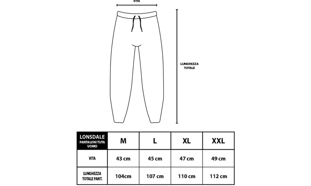 Lonsdale Pantalone tuta da uomo
