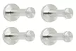 4 Pieces Stainless Steel Wall-Mount Robe Hook Coat Hook Towel Wall Hook - Second Medium