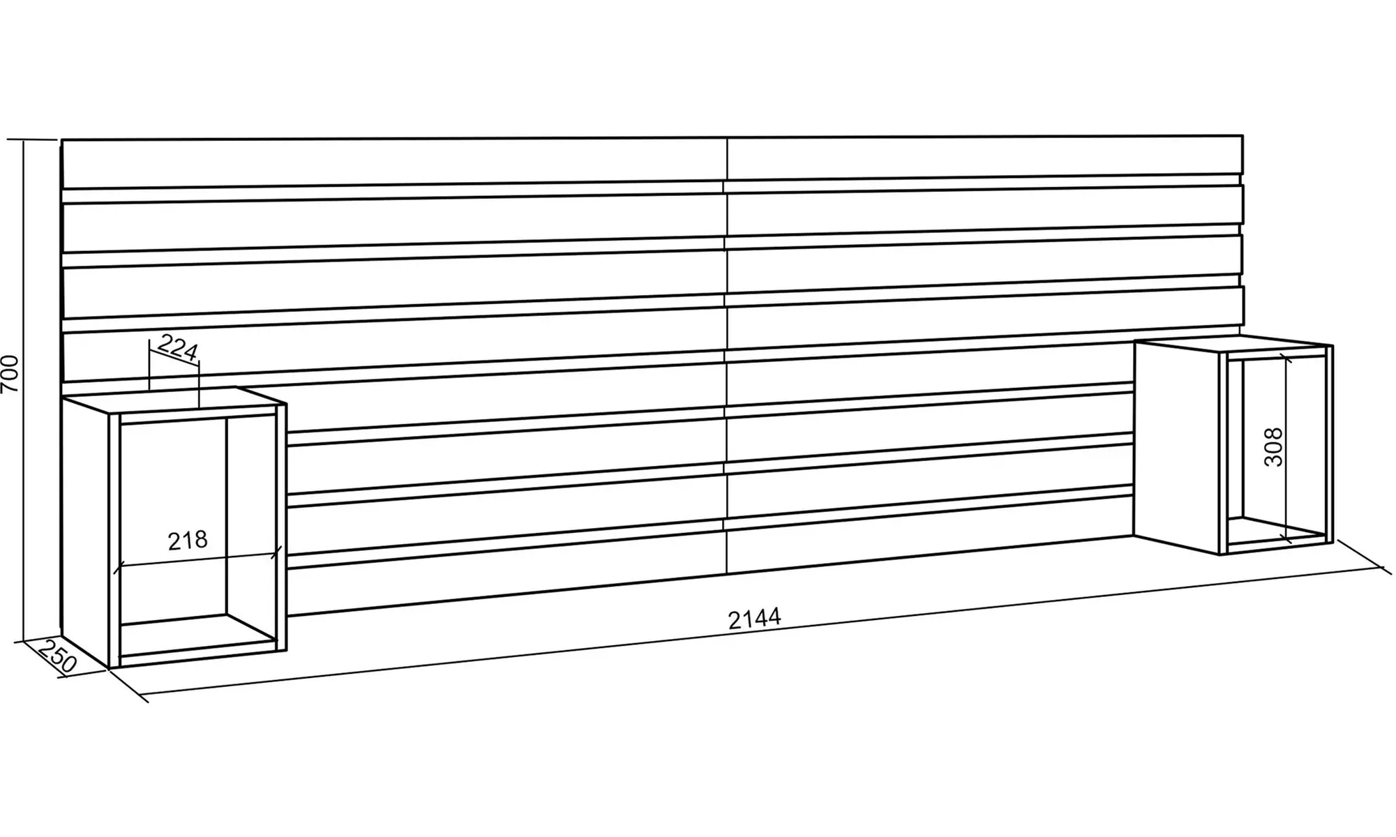 Tête de lit en bois