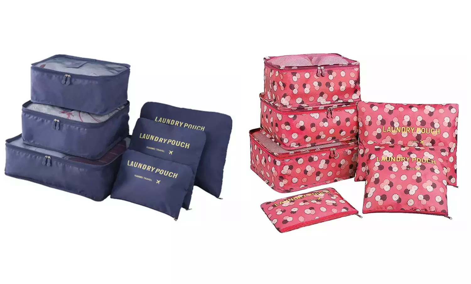 1x oder 2x 6er-Set Gepäck-Organizer