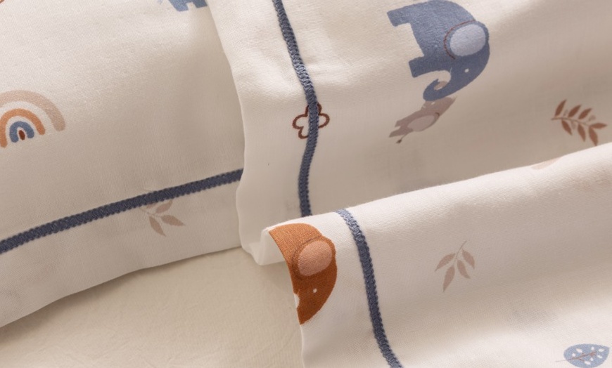 Image 72: Breathable Pure Cotton Kids Pillowcase Pair