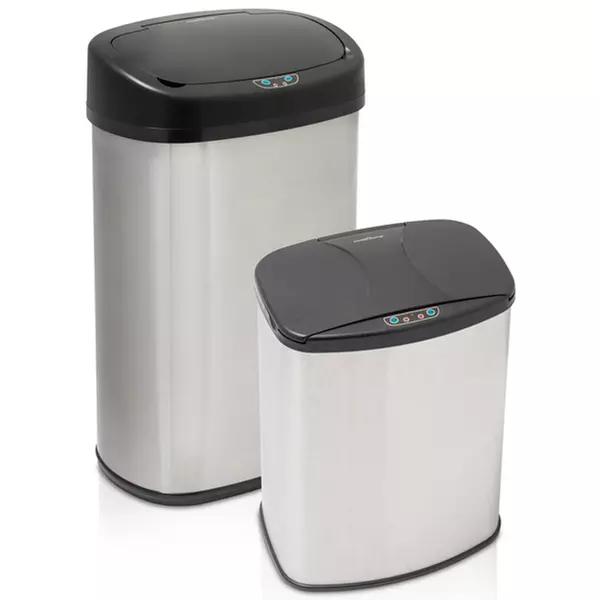 Hamilton Beach 47 Liter Sensor Lid, sold Black Stainless-Steel Trash Bin SB-47LS-1 NE