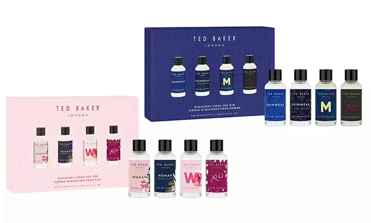 Ted Baker Miniature Icons Fragrances - For Him or For Her (4 x 15ml EDT) - Primary Image