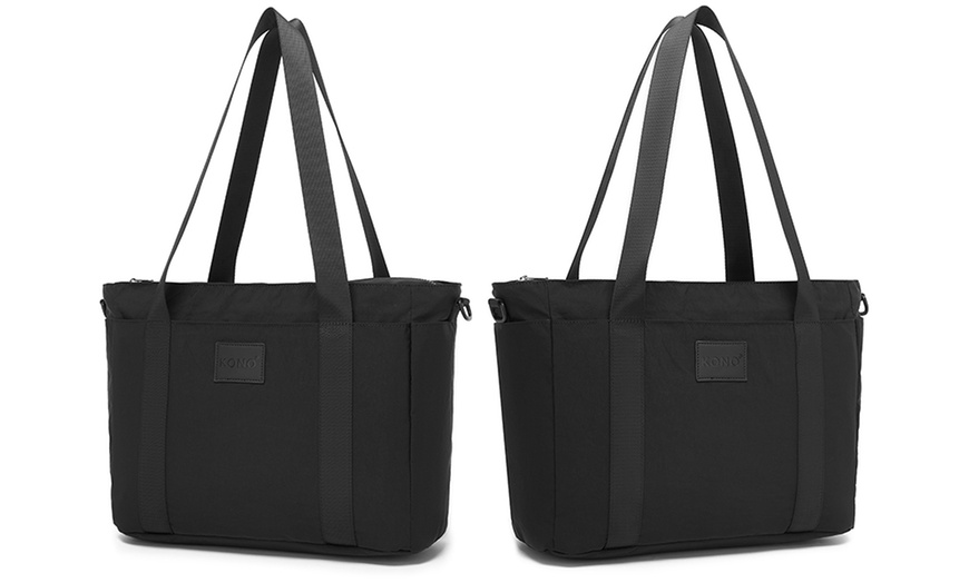 Image 3: Travel-Smart Laptop Tote with 15.6” Protection and 3-Way Carry Design