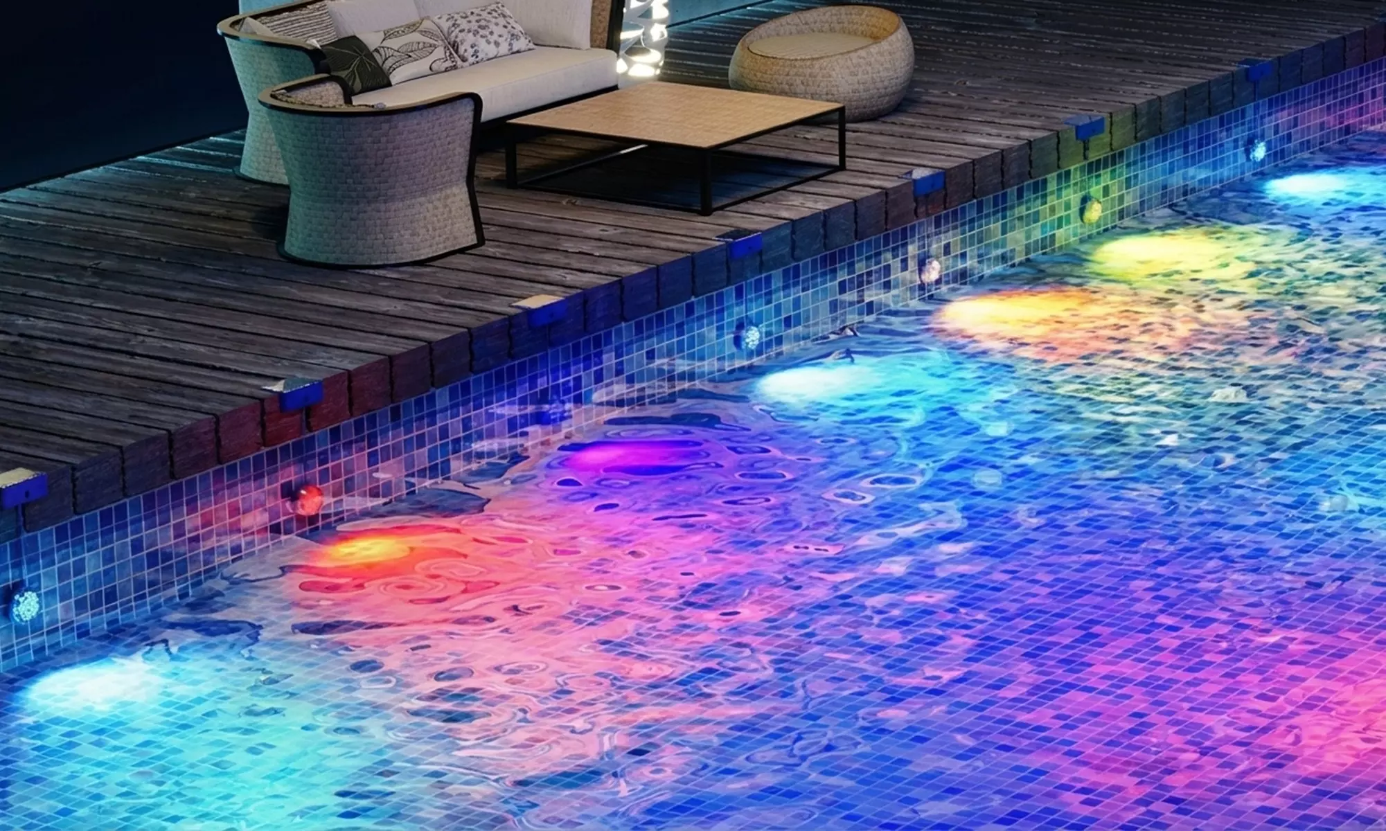 Solar LED Underwater Pool Light in Blue or White