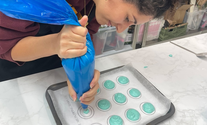 Image 1: French Macaron or Chocolate Profiteroles Baking Classes for 1 or 2