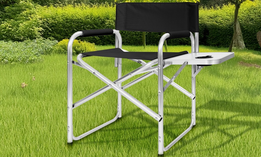 Image 9: Klapstoel met bekerhouder