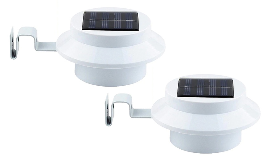 Image 6: Two- or Four-Pack of LED Solar Gutter Lights