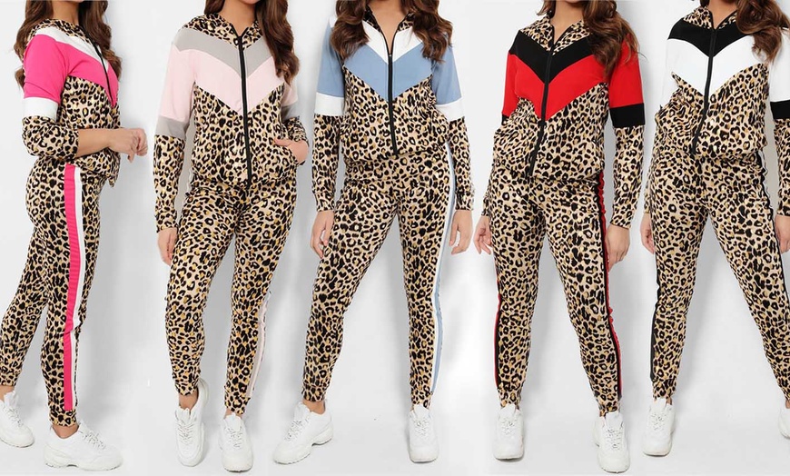 Image 1: Leopard Print Tracksuit