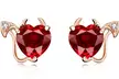 Ruby Stud Devil Earrings in 18K Gold Plating - Second Medium