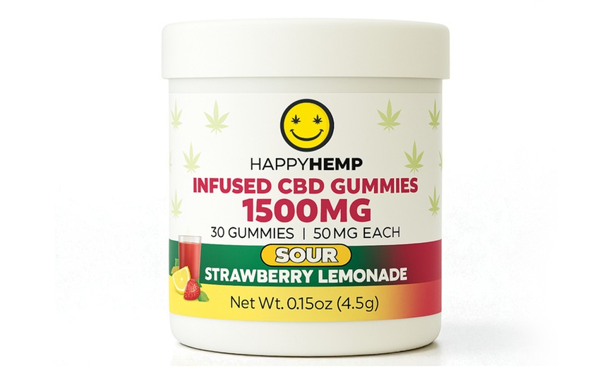 Image 9: Happy Hemp SOUR Infused CBD Gummies - High Potency