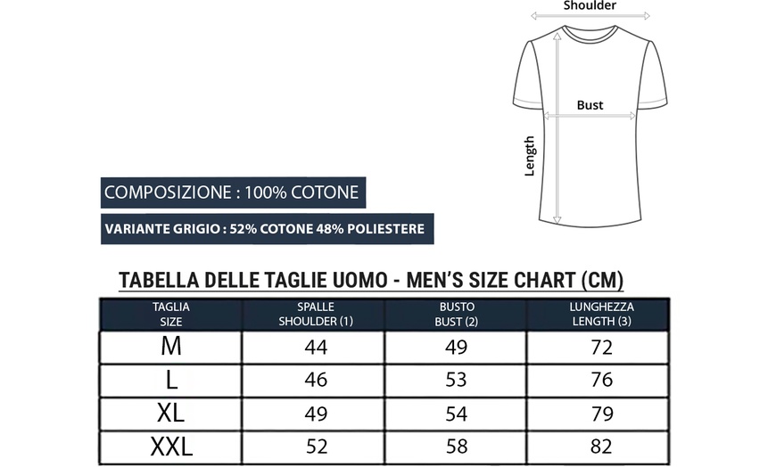 Image 15: Set di 3 canotte o t-shirt da uomo i 100% cotone di Navigare