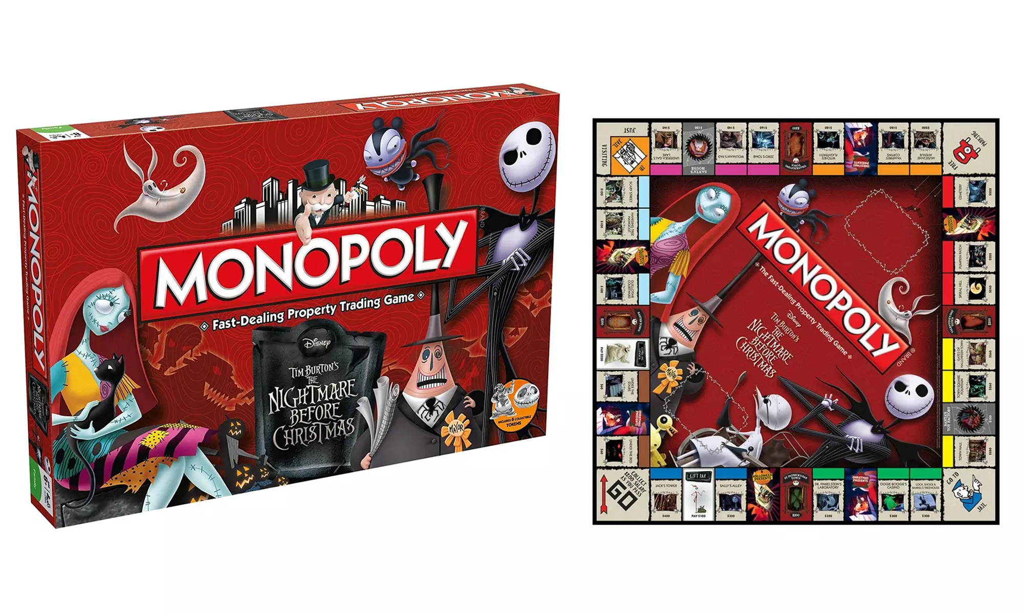 Jeu de société Monopoly version anglaise édition Le Noël de Monsieur Jack - Primary Image