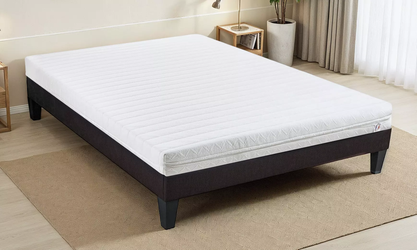 Matelas Ergo mousse Haute Densité et latex, déhoussable, fabrication française, Olympe, Sampur, livraison offerte - Primary Image