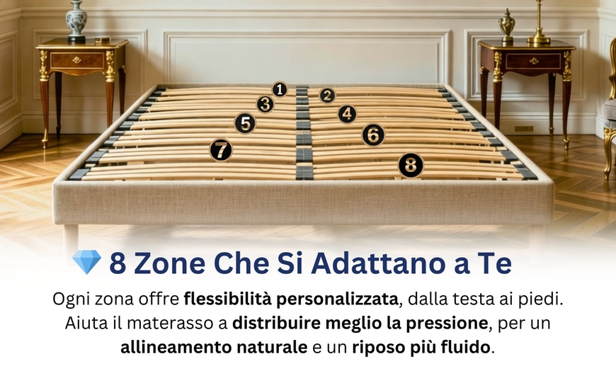 Image 16: Rete a doghe e materasso in memory foam