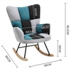 Image 7: Living And Home Tufted Rocking Chair in Assorted Colours