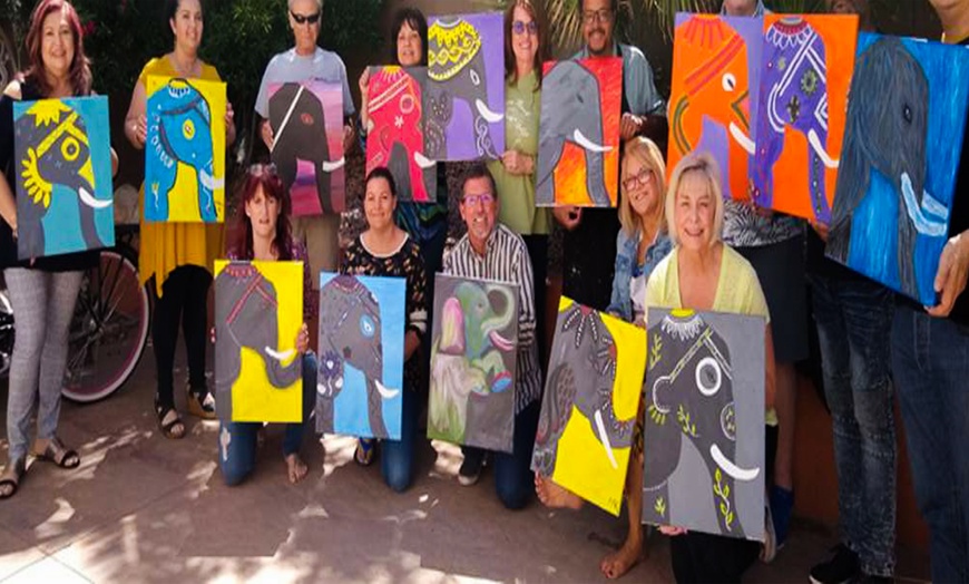 Image 5: Host a Private "Paint and Sip" Party at Home or a Local Venue