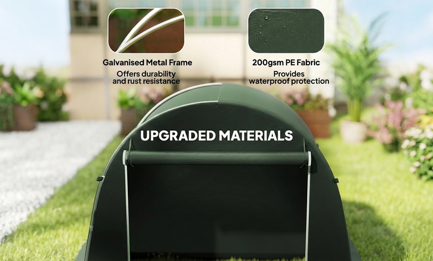 Image 6: Outsunny Portable Garden and Bike Storage Shed