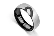 I Love Heart Promise Ring Stainless Steel Couples Bands Ring 6mm - Second Medium